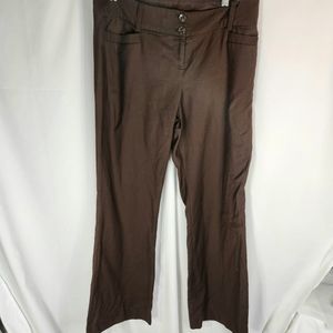 The Limited Collection Cassidy Fit Brown Wide Leg Pants with Pockets Size 10